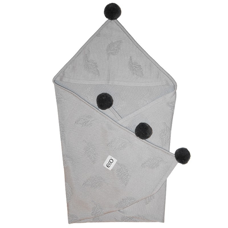 Dekica od bambusa "LEAVES" GREY