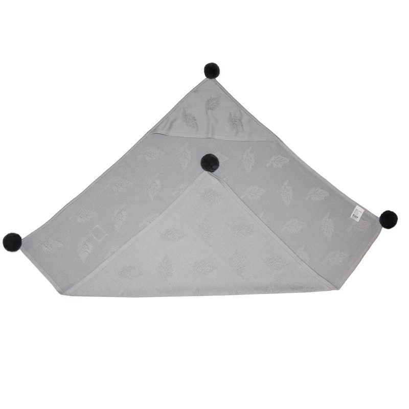 Dekica od bambusa "LEAVES" GREY