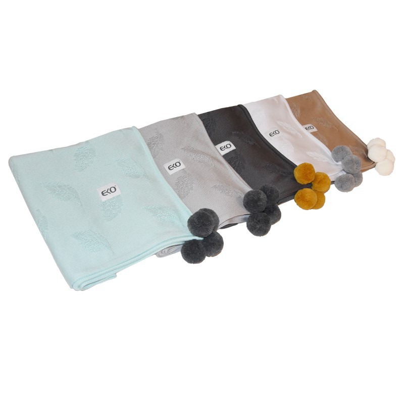 Dekica od bambusa "LEAVES" GREY