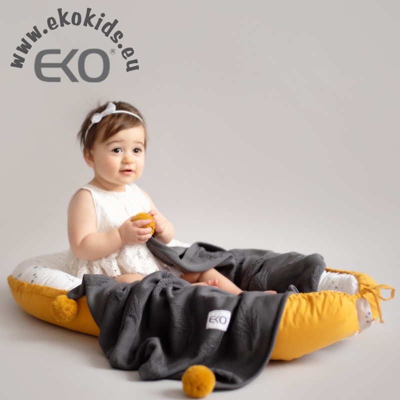 Babynest aus Baumwolle MUSTARD YELLOW