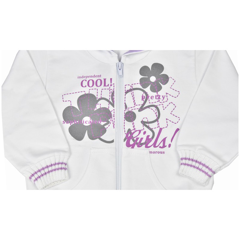 Bluza dziewczęca z kapturem FLOWERS Bluza dziewczęca z kapturem FLOWERS