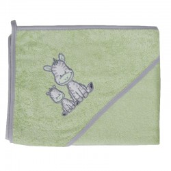 Little zebras hooded towel GREEN