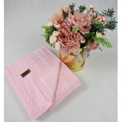 Zīdaiņu plediņš  ar kažokāda oderīti PINK