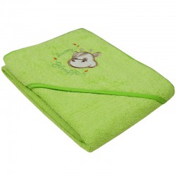 Little giraffe hooded towel GREEN