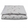 Printed cotton cot bedding set 135x100 cm