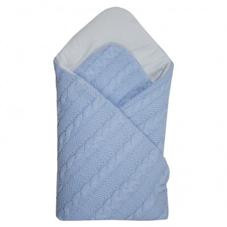 BRAIDS Jersey Swaddle Blanket BLUE