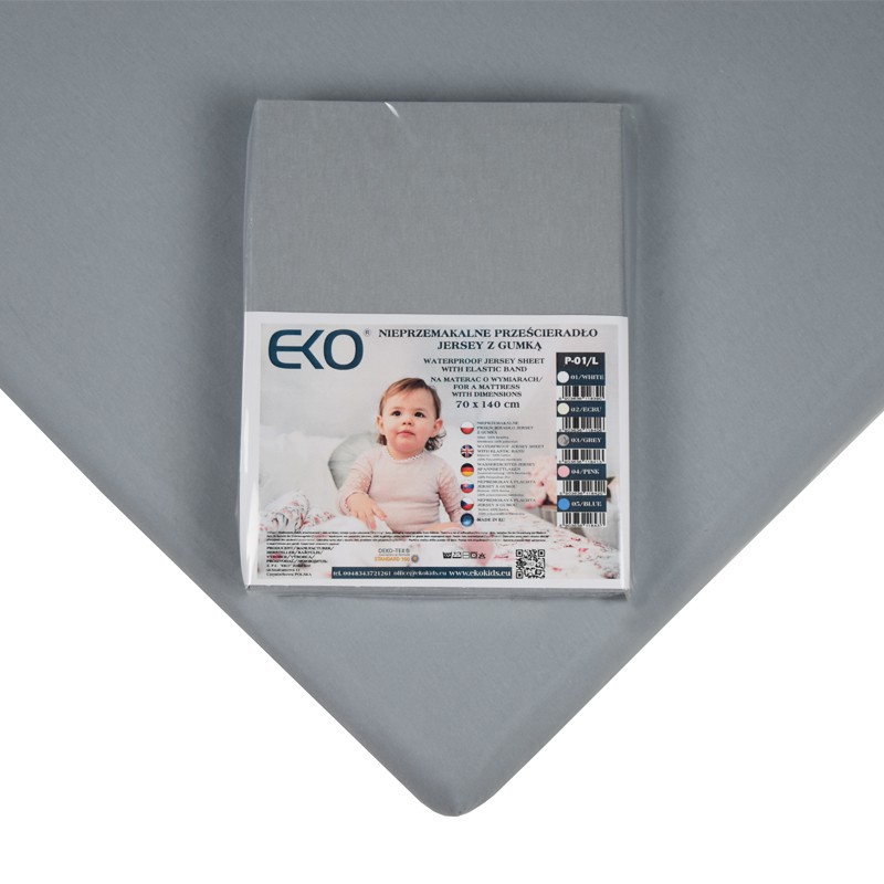 Waterproof Jersey sheet  with elastic band GREY Waterproof Jersey sheet  with elastic band GREY