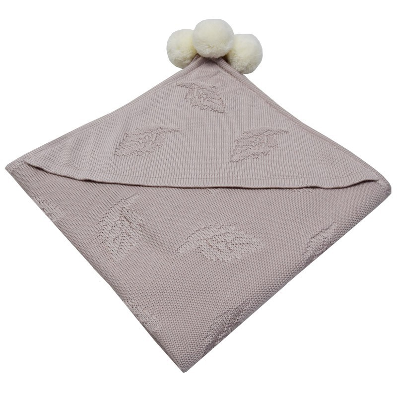 Dekica od bambusa "LEAVES" ROSE PINK