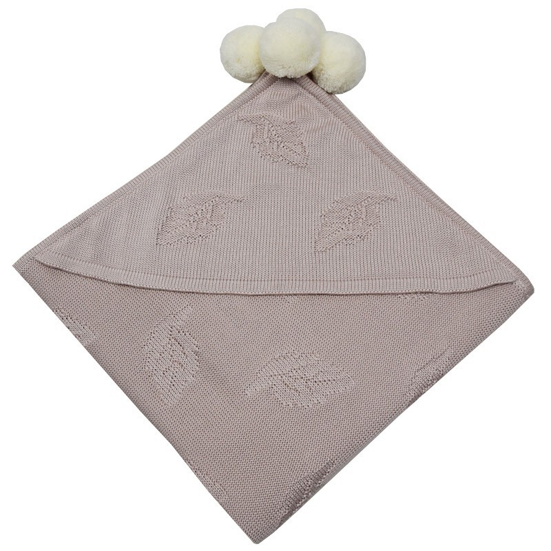 Dekica od bambusa "LEAVES" ROSE PINK