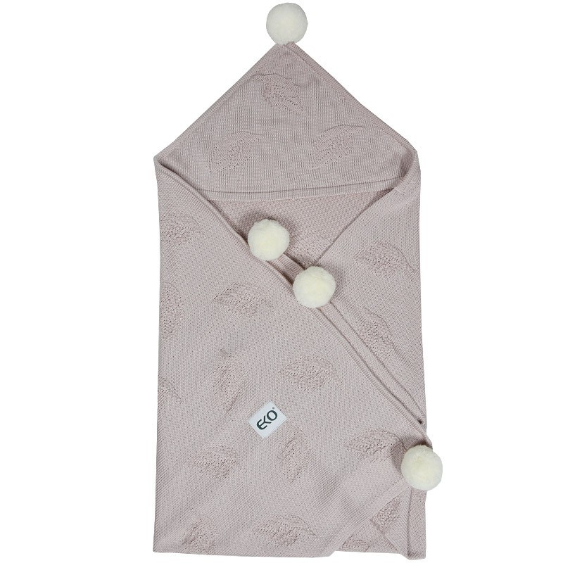 Dekica od bambusa "LEAVES" ROSE PINK