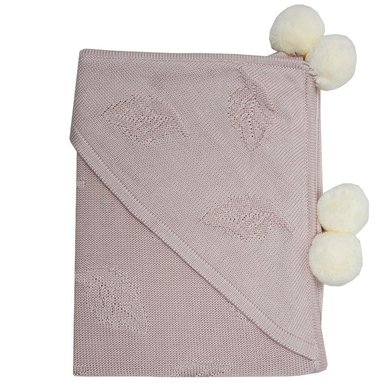 Dekica od bambusa "LEAVES" ROSE PINK