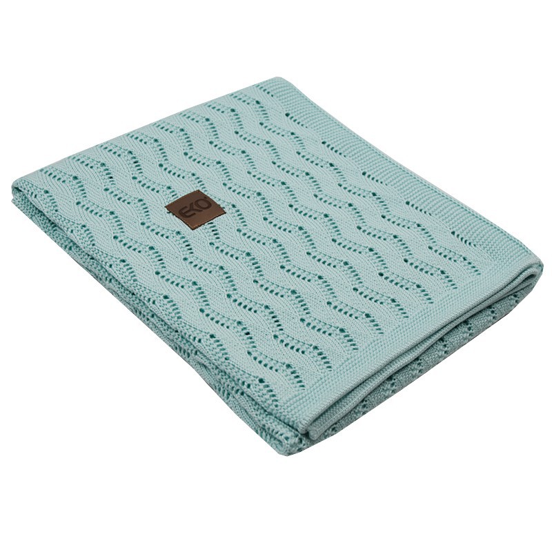 Cellular Bamboo blanket TURQUOISE