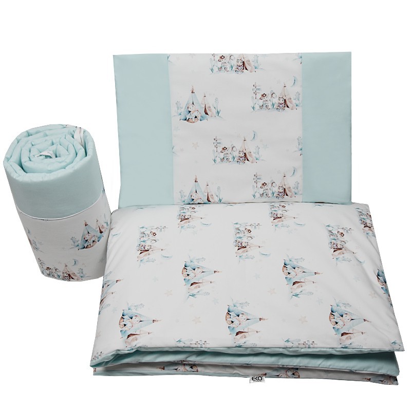 Printed cotton cot bedding set 120x90 cm WESTERN Printed cotton cot bedding set 120x90 cm WESTERN