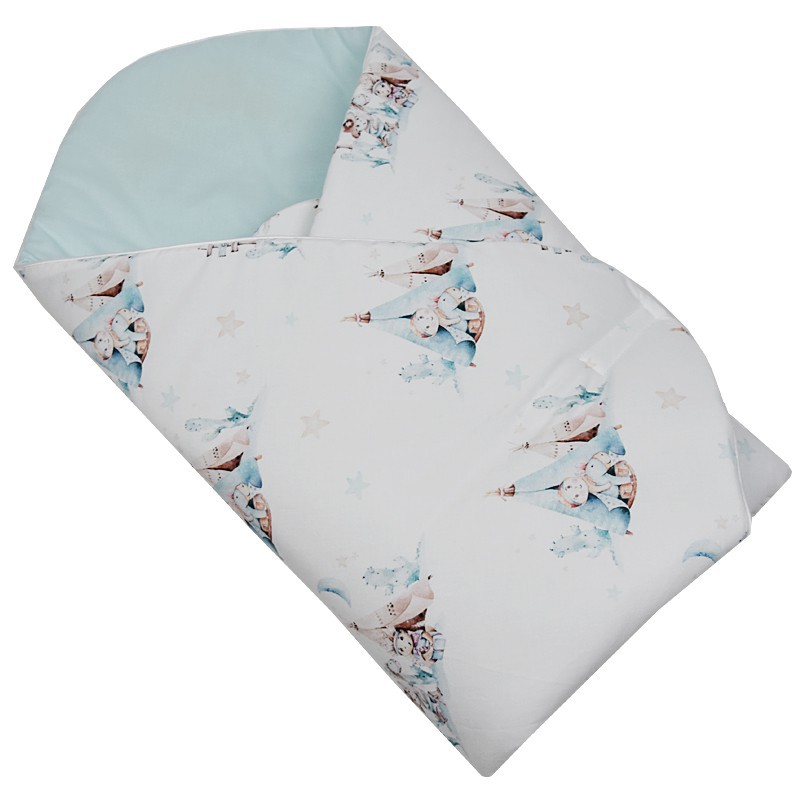 Printed Cotton Swaddle Blanket WESTERN Printed Cotton Swaddle Blanket WESTERN