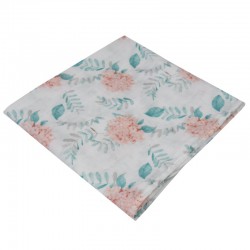 BAMBOO SWADDLE & NAPPY 120 x 120 cm HYDRANGEA