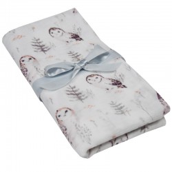 BAMBOO SWADDLE & NAPPY 120 x 120 cm  OWLS