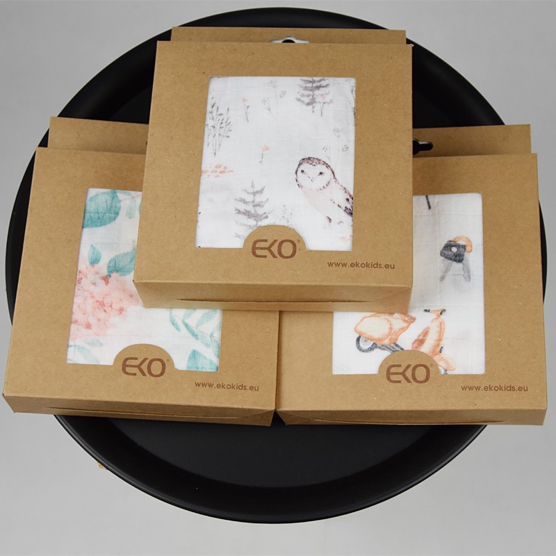 BAMBOO SWADDLE & NAPPY 120 x 120 cm  OWLS BAMBOO SWADDLE & NAPPY 120 x 120 cm  OWLS