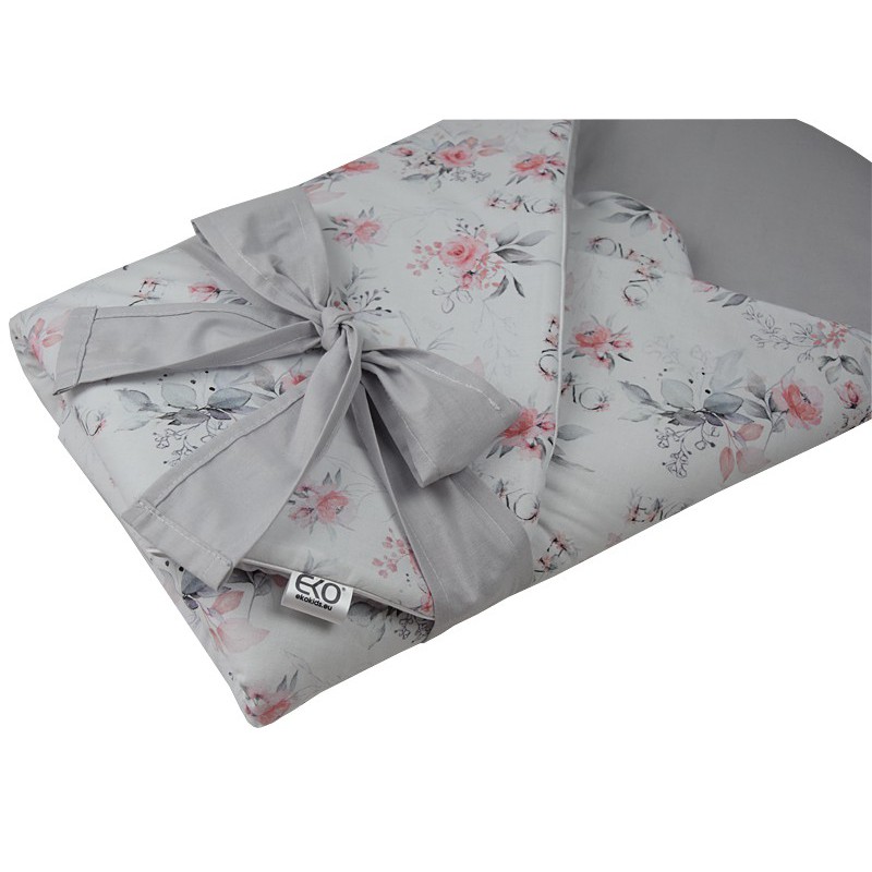 Printed Cotton Swaddle Blanket with Coconut ROSES EKO Printed Cotton Swaddle Blanket with Coconut ROSES EKO