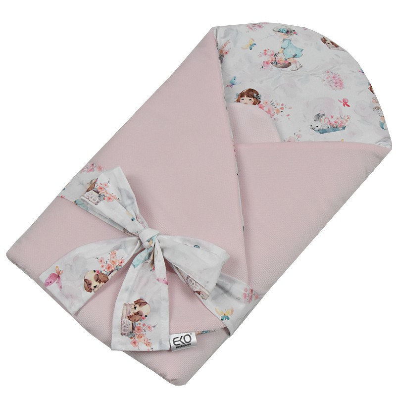 VELVET Cotton Swaddle Blanket GIRL VELVET Cotton Swaddle Blanket GIRL