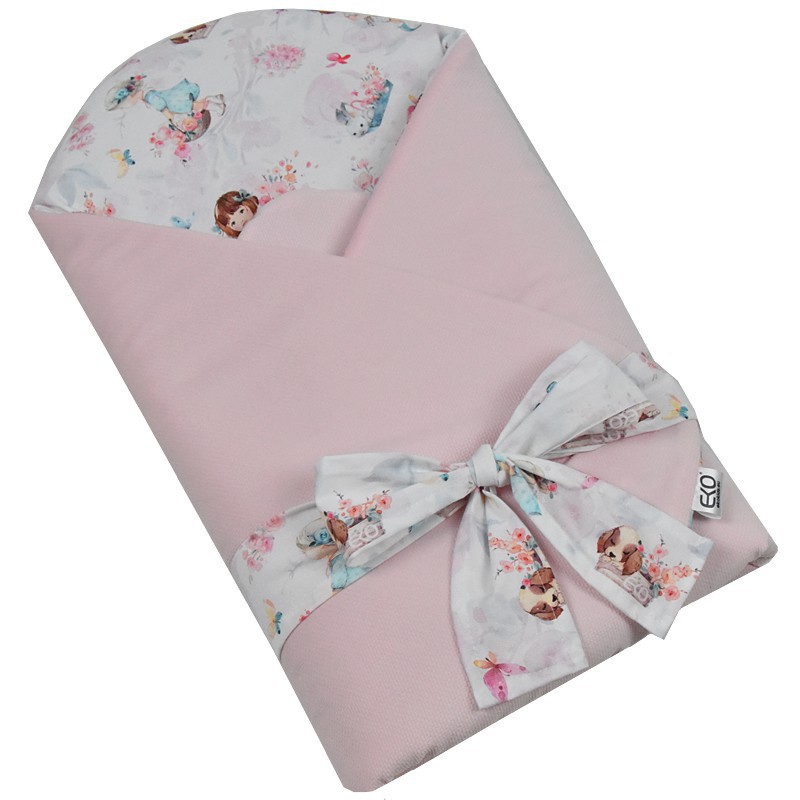 VELVET Cotton Swaddle Blanket GIRL VELVET Cotton Swaddle Blanket GIRL