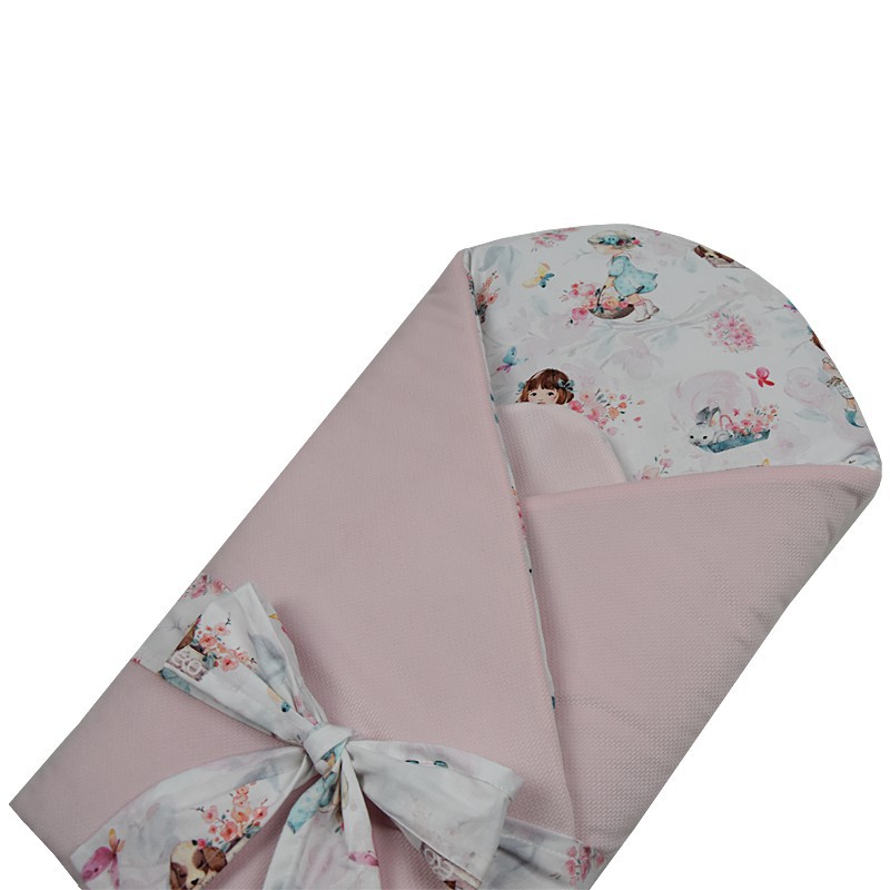 VELVET Cotton Swaddle Blanket GIRL VELVET Cotton Swaddle Blanket GIRL