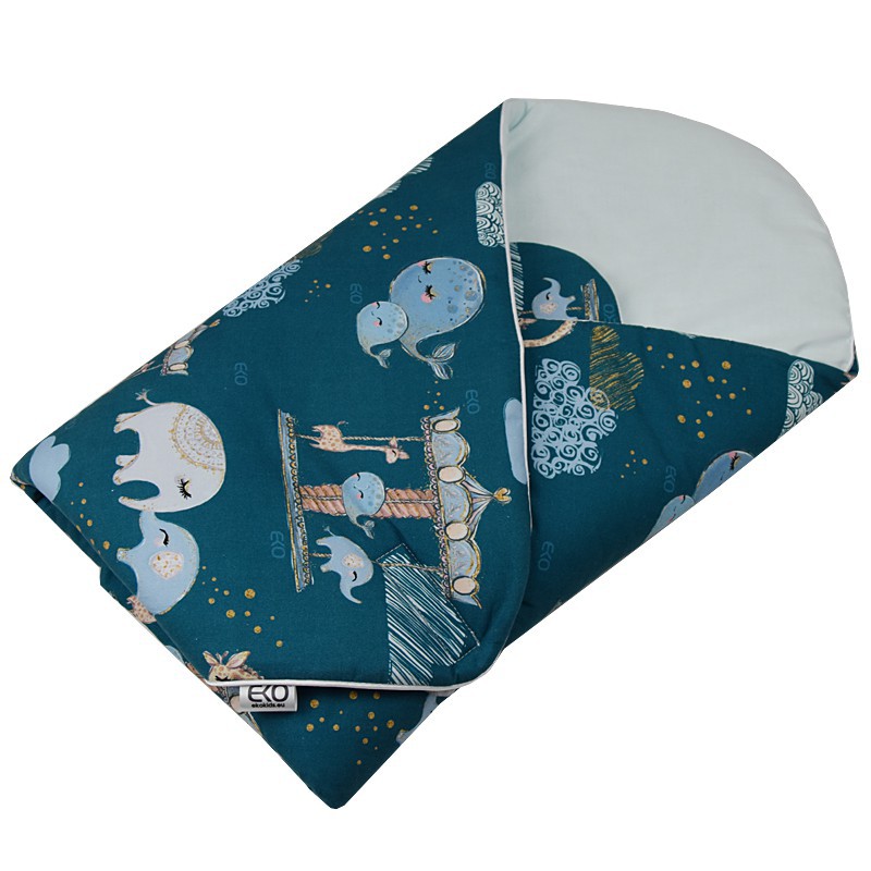 Printed Cotton Swaddle Blanket AMUSEMENT PARK Printed Cotton Swaddle Blanket AMUSEMENT PARK