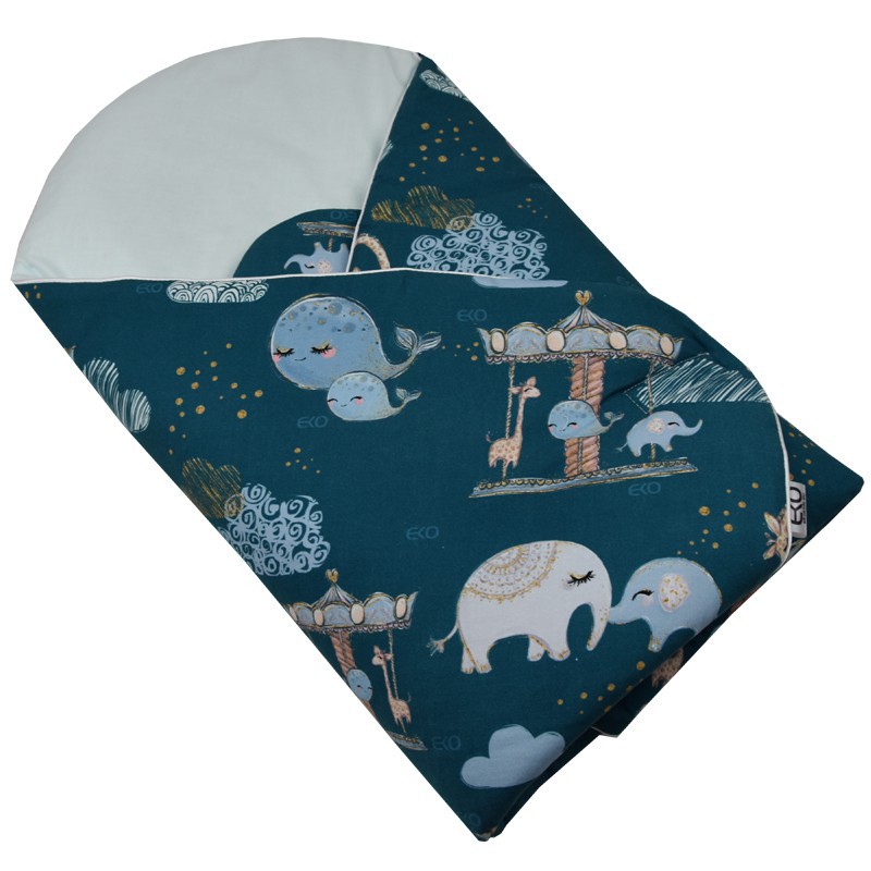 Printed Cotton Swaddle Blanket AMUSEMENT PARK Printed Cotton Swaddle Blanket AMUSEMENT PARK