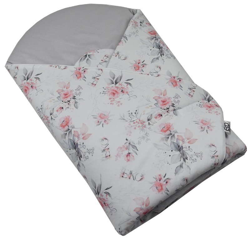 Printed Cotton Swaddle Blanket ROSES EKO Printed Cotton Swaddle Blanket ROSES EKO