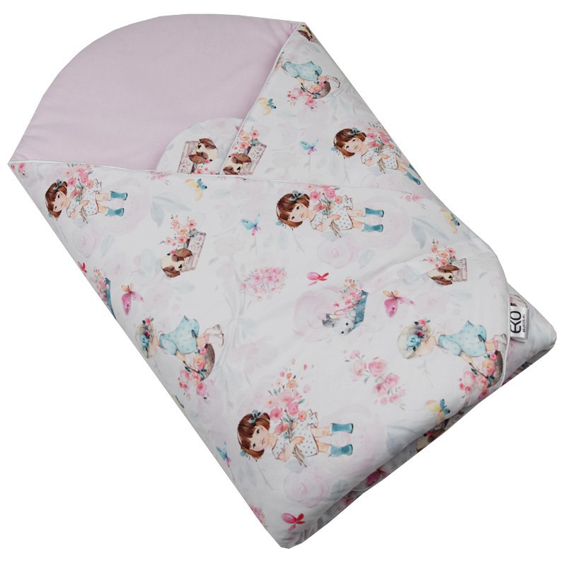 Printed Cotton Swaddle Blanket GIRL Printed Cotton Swaddle Blanket GIRL