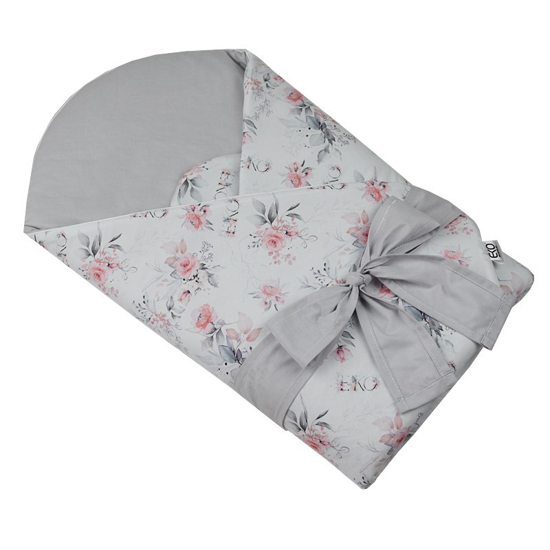 Printed Cotton Swaddle Blanket with Coconut ROSES EKO Printed Cotton Swaddle Blanket with Coconut ROSES EKO