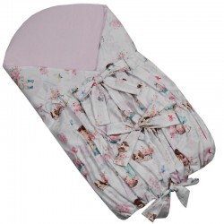 Printed Cotton Swaddle Blanket GIRL