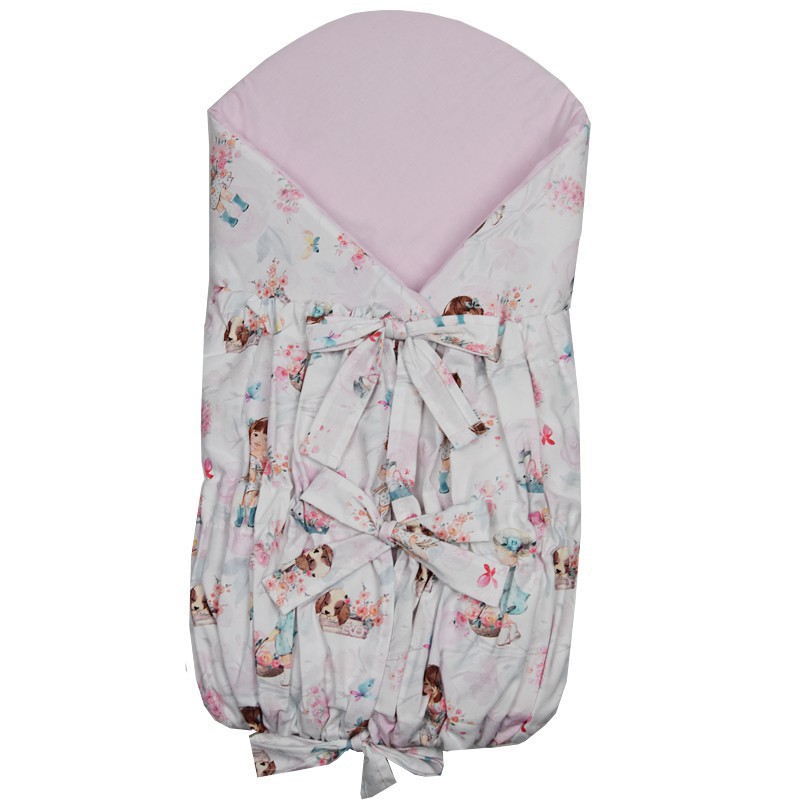 Printed Cotton Swaddle Blanket GIRL