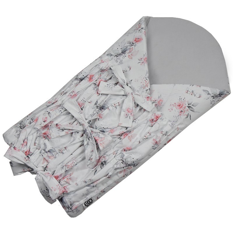 Printed Cotton Swaddle Blanket with Coconut ROSES EKO Printed Cotton Swaddle Blanket with Coconut ROSES EKO