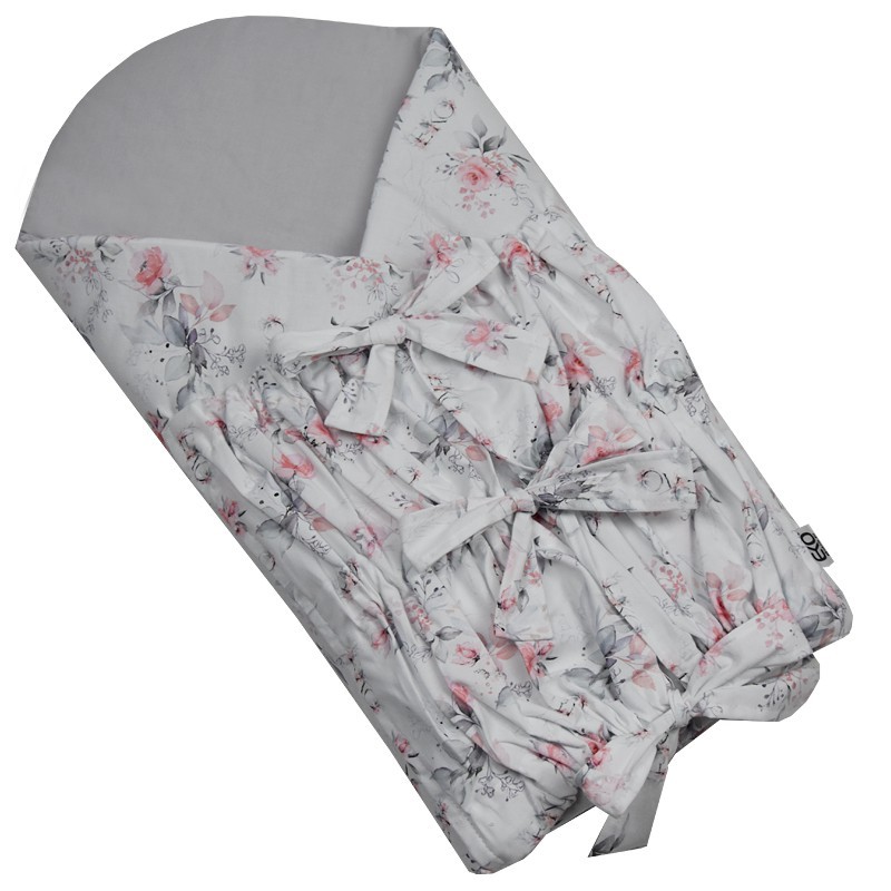 Printed Cotton Swaddle Blanket with Coconut ROSES EKO Printed Cotton Swaddle Blanket with Coconut ROSES EKO