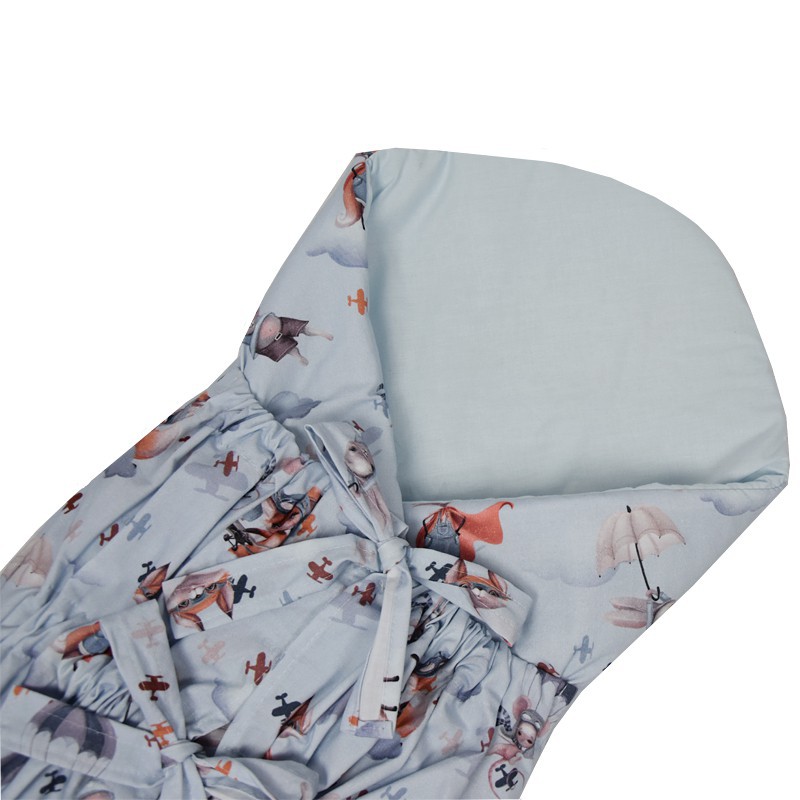 Printed Cotton Swaddle Blanket with Coconut AVIATOR Printed Cotton Swaddle Blanket with Coconut AVIATOR
