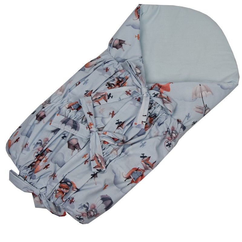 Printed Cotton Swaddle Blanket with Coconut AVIATOR Printed Cotton Swaddle Blanket with Coconut AVIATOR