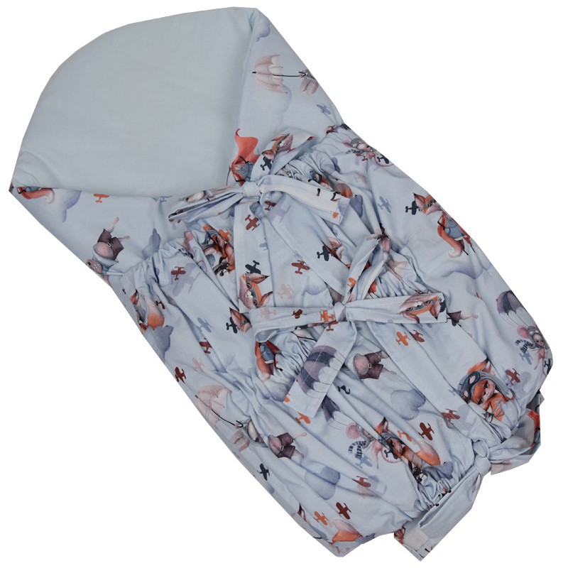 Printed Cotton Swaddle Blanket with Coconut AVIATOR Printed Cotton Swaddle Blanket with Coconut AVIATOR