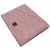 Knitted blanket  with fur fabric lining