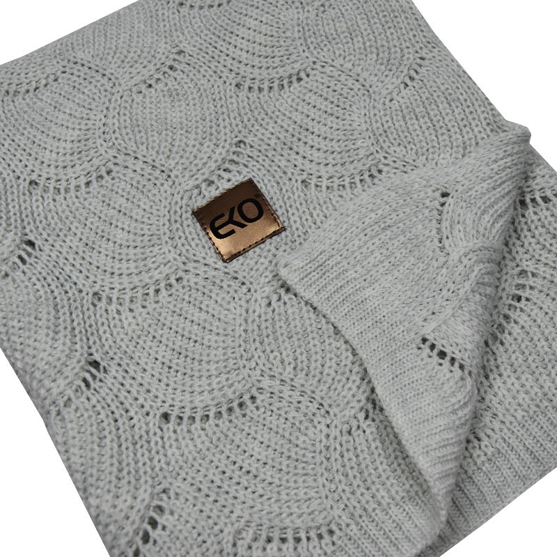 Cellular blanket LIGHT GREY
