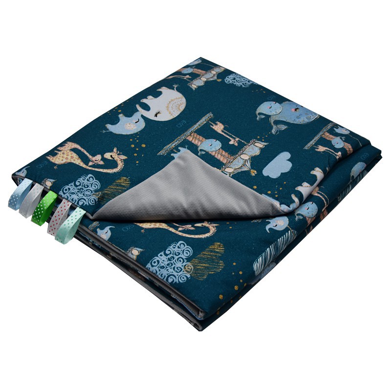 Blanket and play mat with VELVET fabric lining