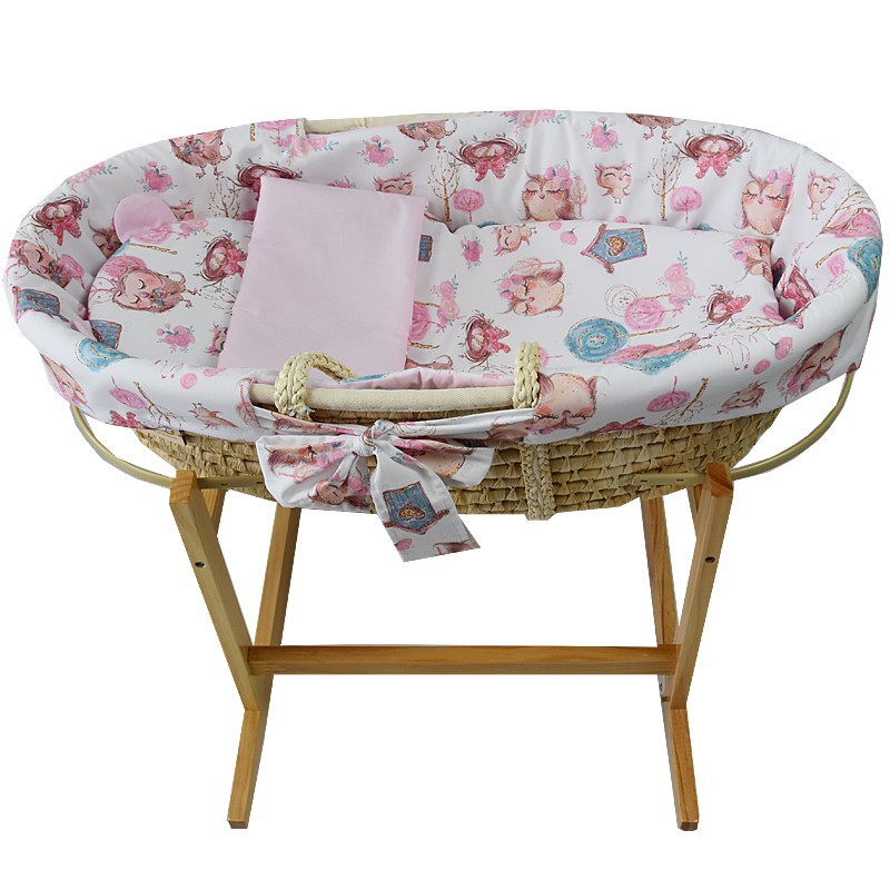 Moses basket with basket stand and equipment Moses basket with basket stand and equipment