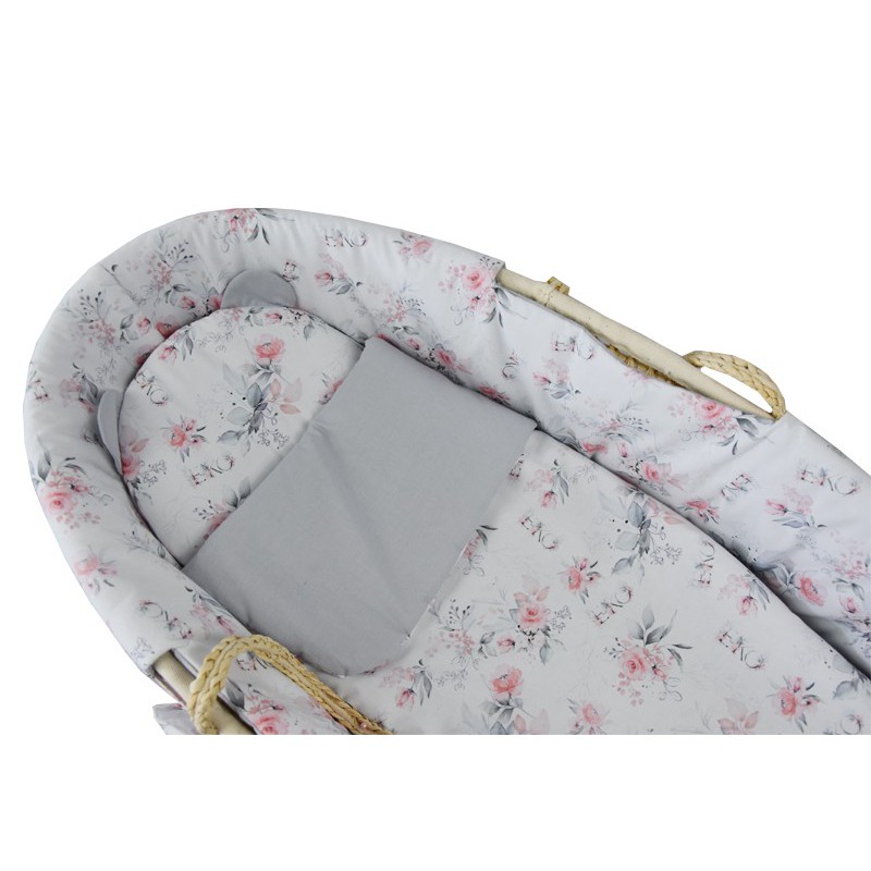 Moses basket with basket stand and equipment Moses basket with basket stand and equipment