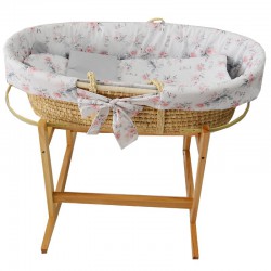 Moses basket with basket stand and equipment