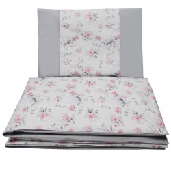 Set fürs Bettchen aus bedruckter Baumwolle 120x90 cm ROSES EKO