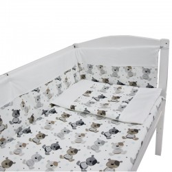 Apdrukāts mazuļa kokvilnas gultasveļas komplekts 120x90 cm