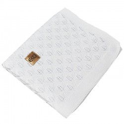 Cellular Bamboo blanket WHITE