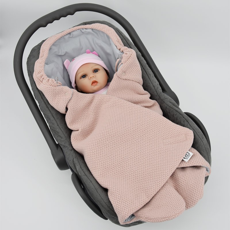 Schlafsack für den Kindersitz ROSE PINK