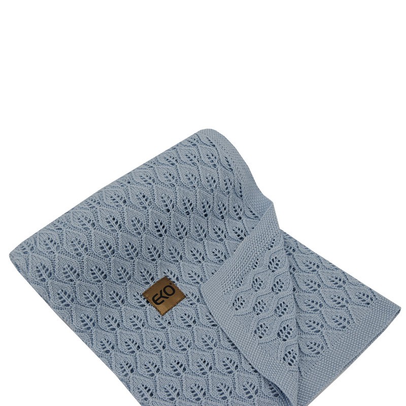 Cellular Bamboo blanket BLUE