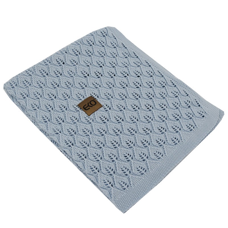 Cellular Bamboo blanket BLUE