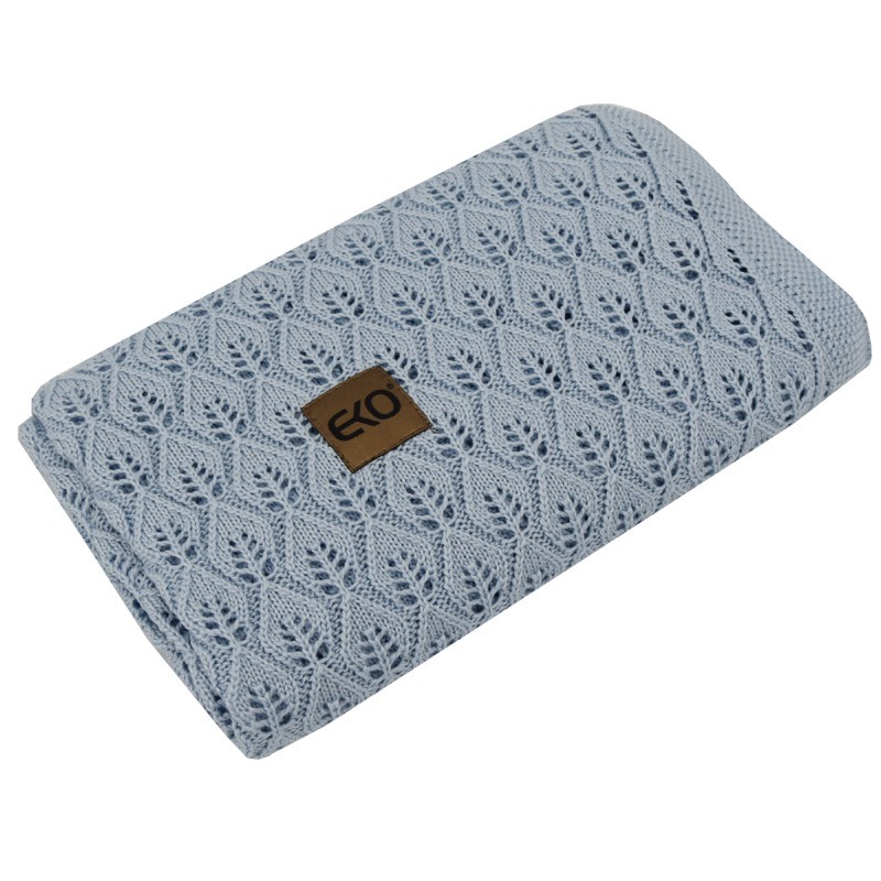 Cellular Bamboo blanket BLUE